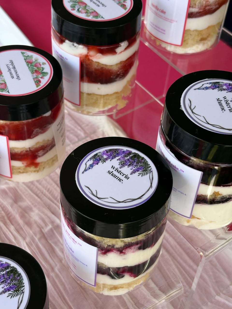 Layered cake jars